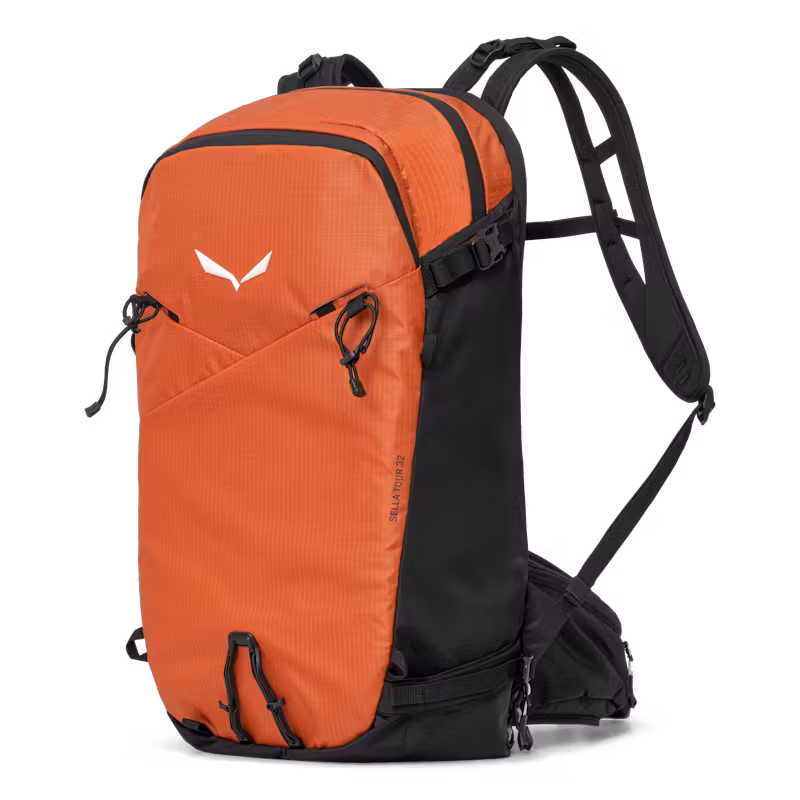 Zaino da alpinismo e scialpinismo  SALEWA SELLA TOUR 32L burnt orange-black out