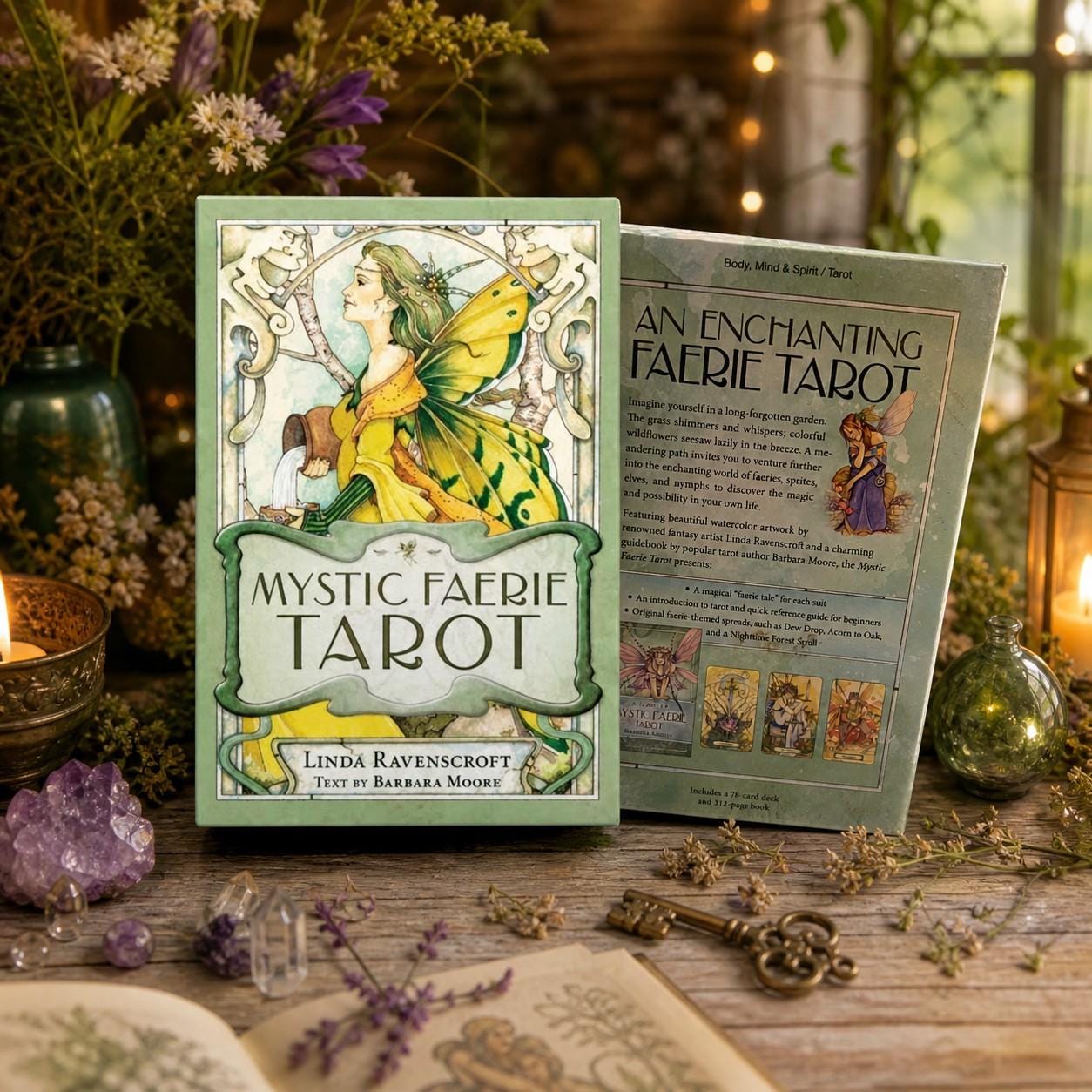 Mystic Faerie Tarot Deck Fantasy Art, Ilewellyn, Linda Ravenscroft