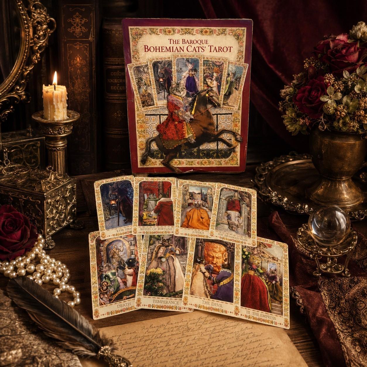 Rare Baroque Bohemian Cats Tarot Deck, Magic Realist Press (Out of Print)